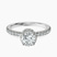 Pre-Designed 14kt White Gold Cleopatra Halo Lab Diamond Ring
