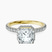 Cleopatra Halo Lab Diamond Engagement Ring in 10kt Yellow Gold