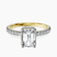 Pre-Designed 10kt Yellow Gold Cleopatra Halo Lab Diamond Ring