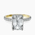Pre-Designed 10kt Yellow Gold Cleopatra Halo Lab Diamond Ring