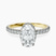 Pre-Designed 10kt Yellow Gold Cleopatra Halo Lab Diamond Ring