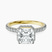 Cleopatra Halo Lab Diamond Engagement Ring in 10kt Yellow Gold