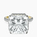 Pre-Designed 14kt Yellow Gold Cleopatra Halo Lab Diamond Ring