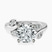 Rosé Side Stone Lab Diamond Engagement Ring in 9ct White Gold