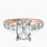 Pre-Designed 14kt Rose Gold Genelia Side Stone Lab Diamond Ring