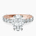 Genelia Side Stone Lab Diamond Engagement Ring in 10kt Rose Gold