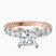 Genelia Side Stone Lab Diamond Engagement Ring in 14ct Rose Gold