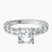 Genelia Side Stone Lab Diamond Engagement Ring in 10kt White Gold