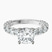 Genelia Side Stone Lab Diamond Engagement Ring in 10kt White Gold