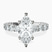 Genelia Side Stone Lab Diamond Engagement Ring in 10kt White Gold