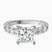 Genelia Side Stone Lab Diamond Engagement Ring in 10kt White Gold