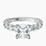 Genelia Side Stone Lab Diamond Engagement Ring in 10kt White Gold