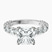 Pre-Designed 14kt White Gold Genelia Side Stone Lab Diamond Ring
