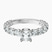 Pre-Designed 10kt White Gold Genelia Side Stone Lab Diamond Ring
