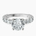 Genelia Side Stone Lab Diamond Engagement Ring in 10kt White Gold