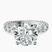 Pre-Designed 10kt White Gold Genelia Side Stone Lab Diamond Ring