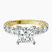 Genelia Side Stone Lab Diamond Engagement Ring in 18ct Yellow Gold