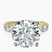 Pre-Designed 18kt Yellow Gold Genelia Side Stone Lab Diamond Ring