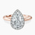 Pre-Designed 14kt Rose Gold Harriet Halo 2mm Lab Diamond Ring