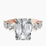 Pre-Designed 14kt Rose Gold Edna Side Stone Lab Diamond Ring