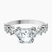 Edna Side Stone Lab Diamond Engagement Ring in 10kt White Gold