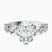 10kt White Gold Edna Side Stone Lab Diamond Ring