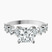 Edna Side Stone Lab Diamond Engagement Ring in 10kt White Gold