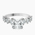 Edna Side Stone Lab Diamond Engagement Ring in 10kt White Gold