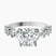 10kt White Gold Edna Side Stone Lab Diamond Ring