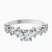 Pre-Designed 10kt White Gold Edna Side Stone Lab Diamond Ring