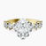 18kt Yellow Gold Edna Side Stone Lab Diamond Ring