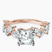 Pre-Designed 14kt Rose Gold Hester Petite Side Stone Lab Diamond Ring