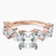 Pre-Designed 14kt Rose Gold Hester Petite Side Stone Lab Diamond Ring