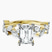 Pre-Designed 10kt Yellow Gold Hester Petite Side Stone Lab Diamond Ring