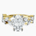 Pre-Designed 14kt Yellow Gold Hester Petite Side Stone Lab Diamond Ring