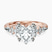 Pre-Designed 10kt Rose Gold Josephine Four Prong Side Stone Lab Diamond Ring