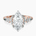 Pre-Designed 10kt Rose Gold Josephine Four Prong Side Stone Lab Diamond Ring