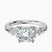 Pre-Designed Platinum Josephine Four Prong Side Stone Lab Diamond Ring
