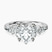 Pre-Designed Platinum Josephine Four Prong Side Stone Lab Diamond Ring