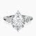 Pre-Designed Platinum Josephine Four Prong Side Stone Lab Diamond Ring