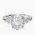 Pre-Designed Platinum Josephine Four Prong Side Stone Lab Diamond Ring