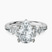 Pre-Designed Platinum Josephine Four Prong Side Stone Lab Diamond Ring