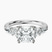 Pre-Designed Platinum Josephine Four Prong Side Stone Lab Diamond Ring