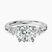 Pre-Designed Platinum Josephine Four Prong Side Stone Lab Diamond Ring