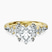 Pre-Designed 14kt Yellow Gold Josephine Four Prong Side Stone Lab Diamond Ring