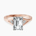 Erica Swan Split Shank Lab Diamond Engagement Ring in 9ct Rose Gold