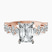 Dorothea Side Stone Lab Diamond Engagement Ring in 9ct Rose Gold