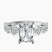Dorothea Side Stone Lab Diamond Engagement Ring in Platinum