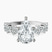 Dorothea Side Stone Lab Diamond Engagement Ring in 10kt White Gold