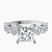 Dorothea Side Stone Lab Diamond Engagement Ring in Platinum